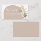 Boho Pampas Grass Archウェブサイト情報エンクロージャカード エンクロージャーカード (正面/裏面)