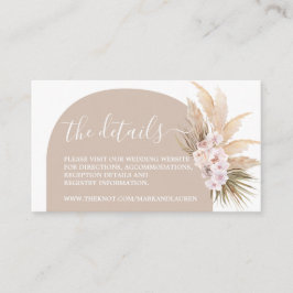 Boho Pampas Grass Archウェブサイト情報エンクロージャカード エンクロージャーカード