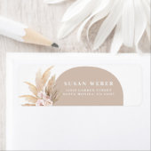 Boho Pampas Grass Arch招待ラベル ラベル (インサイチュ)
