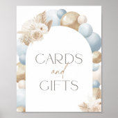 Boho Pampas Grass Arch赤ちゃんシャワーカードとギフト ポスター (正面)