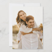 Boho Pampas Grass Arch Photo 結婚's 招待状 (裏面)