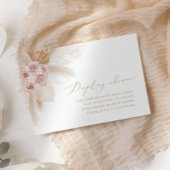 Boho Pampas Grass Baby Showerディスプレイシャワー エンクロージャーカード