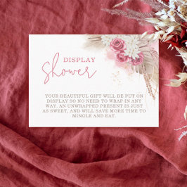 Boho Pampas Grass Baby Showerディスプレイシャワー エンクロージャーカード