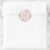  Boho Pampas Grass Baby Shower ラウンドシール (バッグ)