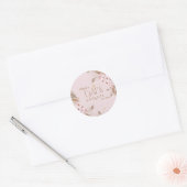  Boho Pampas Grass Baby Shower ラウンドシール (封筒)