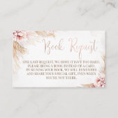 Boho Pampas Grass Baby Shower Book Request Insert 名刺 (正面)