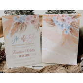 Boho Pampas Grass Baby Shower Gender招待状 招待状