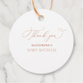 Boho Pampas Grass Baby Shower Thank You フェイバータグ (正面)