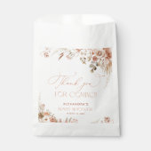 Boho Pampas Grass Baby Shower Thank You フェイバーバッグ (正面)