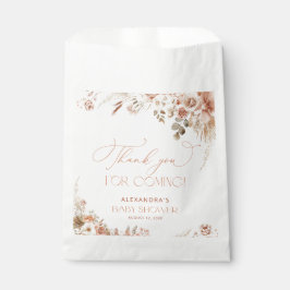 Boho Pampas Grass Baby Shower Thank You フェイバーバッグ