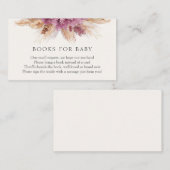 Boho Pampas Grass Books forベビー挿入カード エンクロージャーカード (正面/裏面)