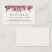 Boho Pampas Grass Books forベビー挿入カード エンクロージャーカード (正面/裏面)