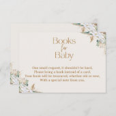 Boho Pampas Grass Books for Baby Card | Neutral サンキューカード (正面/裏面)