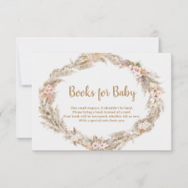 Boho Pampas Grass Books for Baby Card | Neutral サンキューカード