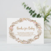 Boho Pampas Grass Books for Baby Card | Neutral サンキューカード (スタンド正面)