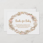Boho Pampas Grass Books for Baby Card | Neutral サンキューカード (正面/裏面)