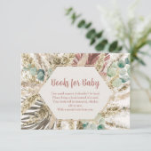 Boho Pampas Grass Books for Baby Card | Neutral サンキューカード (スタンド正面)
