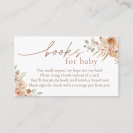 Boho Pampas Grass Books for Baby insert card エンクロージャーカード