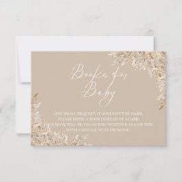 Boho Pampas Grass Books for Baby Insert | Neutral サンキューカード