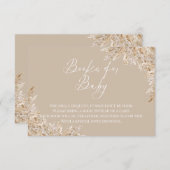 Boho Pampas Grass Books for Baby Insert | Neutral サンキューカード (正面/裏面)