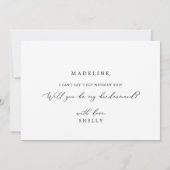 Boho Pampas Grass Bridesmaid提案カード 招待状 (裏面)