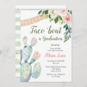 Boho Pampas Grass Cactus Taco'bout a Sagulation  招待状 (正面/裏面)