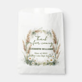 Boho Pampas Grass Daisy Botanical Graduation フェイバーバッグ (正面)