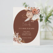 Boho Pampas Grass Details Card – Neutral Event エンクロージャーカード (スタンド正面)