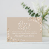 Boho Pampas Grass Diaper Raffle Card | Neutral サンキューカード (スタンド正面)