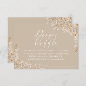 Boho Pampas Grass Diaper Raffle Card | Neutral サンキューカード (正面/裏面)