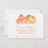 Boho Pampas Grass Diaper Raffle Card | Rustic サンキューカード (正面)