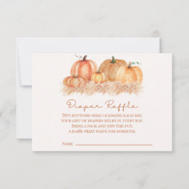 Boho Pampas Grass Diaper Raffle Card | Rustic サンキューカード