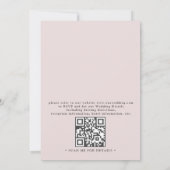 Boho Pampas Grass Dusty Floral QR Code Wedding 招待状 (裏面)