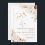 Boho Pampas Grass Frameこんにちは40th Birthday 招待状<br><div class="desc">Boho Pampas Grass Frameこんにちは40歳の誕生日招待状ボヘミアの誕生日の招待パンパスグラスと書道の金ゴールドに向かって書のイメージとベージュと茶色のフローラのアレンジメントを使用しインスパイアてモダン、2つのベージュとブラウンのバラのアレンジフェイク。ボヘミアのスタイル誕生日の招待状を探している人に最適。</div>