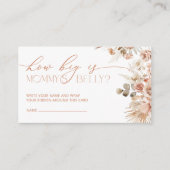 Boho Pampas Grass How Big Is Mommy's Belly エンクロージャーカード (正面)