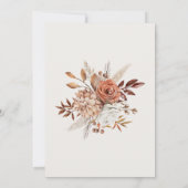 Boho Pampas Grass Invitation – Neutral Florals 招待状 (裏面)