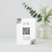 Boho Pampas Grass Minimalist QR Code Enclosure エンクロージャーカード (スタンド正面)