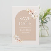 Boho Pampas Grass Photo Wedding Save The Date セーブザデート (スタンド正面)