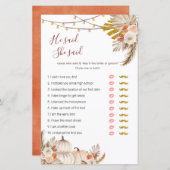 Boho Pampas Grass Pumpkin彼はゲームと言った (正面/裏面)