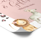 Boho Pampas Grass Safari動物カード&ギフトポス ポスター (角)