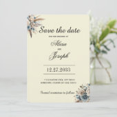 Boho Pampas Grass Save the Date セーブザデート (スタンド正面)