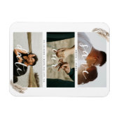 Boho Pampas Grass Save The Date 結婚's マグネット (横)