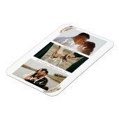 Boho Pampas Grass Save The Date 結婚's マグネット (左側)