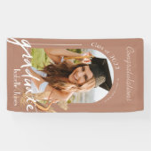 Boho Pampas Grass Terracota写真卒業 横断幕 (横)