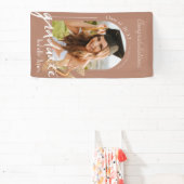 Boho Pampas Grass Terracota写真卒業 横断幕 (インサイチュ)