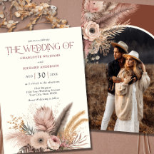 Boho Pampas Grass Terracotta写真結婚の