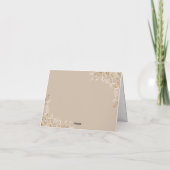 Boho Pampas Grass Thank You Card | Neutral Beige サンキューカード (裏面)