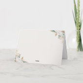 Boho Pampas Grass Thank You Card | Neutral Beige サンキューカード (裏面)