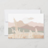 Boho Pampas Grass Website QRコード結婚ズ 出欠カード (裏面)