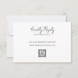 Boho Pampas Grass Website QRコード結婚ズ 出欠カード